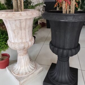 Fiber stone finish urns